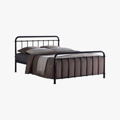 Dunelm Time Living Black Miami Metal Bed Frame Black