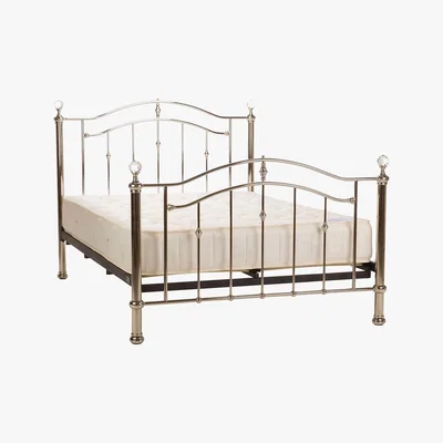 Dunelm Limelight Callisto Chrome and Crystal Bedstead Brown