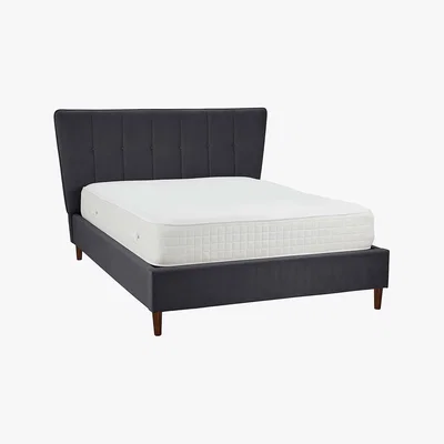 Dunelm Isla Velvet Bed Frame - Charcoal Charcoal