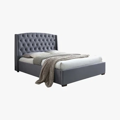 Dunelm Balmoral Velvet Bed Frame Grey