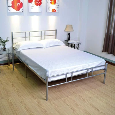 Dunelm Morgan Silver Metal Bedstead Silver