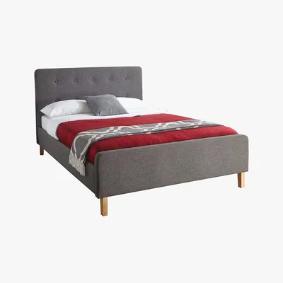 Dunelm Ashbourne Fabric Bed Frame Grey