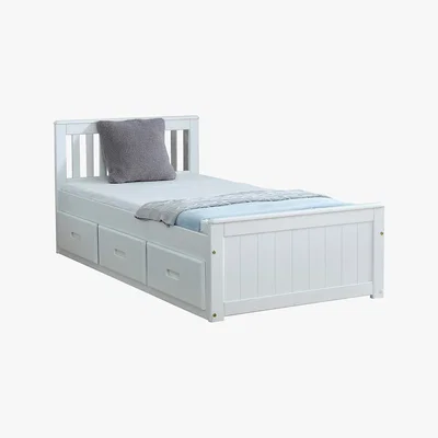Dunelm Mission White Storage Bed White