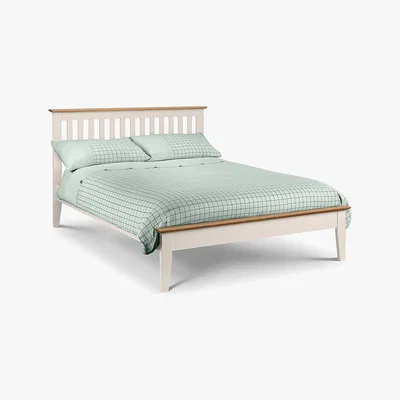 Dunelm Salerno Two Tone Ivory Wooden Bed Frame Ivory