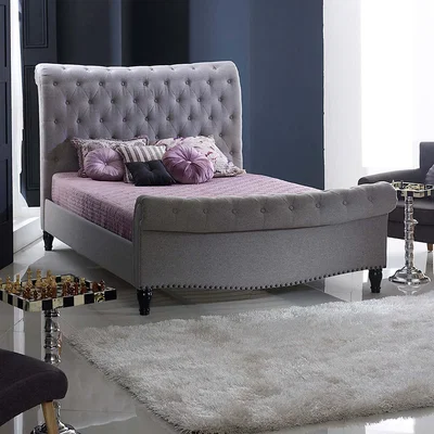Dunelm Larissa Upholstered Bed Frame Grey