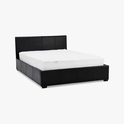 Dunelm Waverley Black Faux Leather Storage Bedstead Black