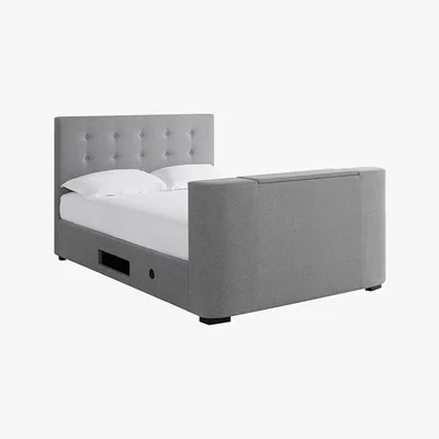 Dunelm Mayfair Fabric TV Bed Frame Grey