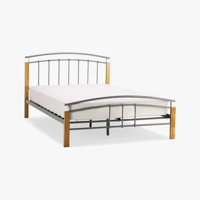 Dunelm Tetras Metal Bedstead Silver