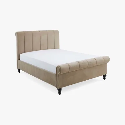 Dunelm Classic Pleated Bed - Taupe Taupe (Cream)