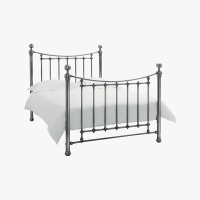 Dunelm Eliza Nickel Bedstead Matt Silver