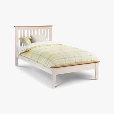 Dunelm Salerno Two Tone Ivory Wooden Bed Frame Cream