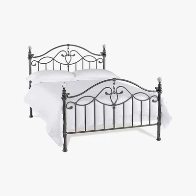 Dunelm Catalina Shiny Black Bedstead Black