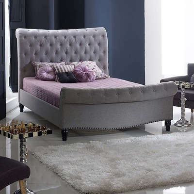 Dunelm Larissa Upholstered Bed Frame Grey