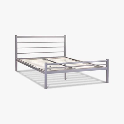 Dunelm Alpen Silver Bedstead Silver