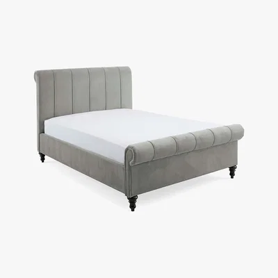 Dunelm Classic Pleated Bed - Grey Grey