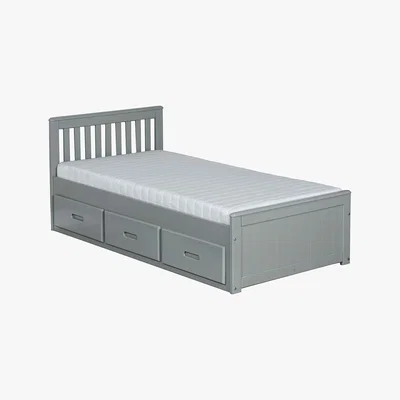 Dunelm Mission Grey Storage Bed Grey