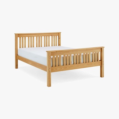 Dunelm Shaker Style Wooden Bed - Natural Natural