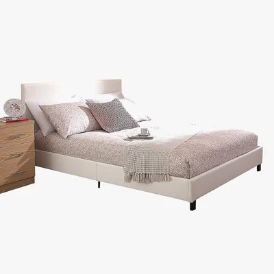 Dunelm Faux Leather White Bed in a Box White