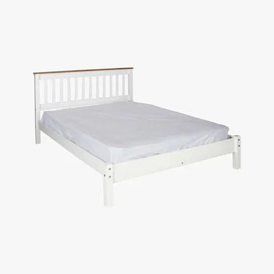 Dunelm Capri Slatted Low End Bed Frame White