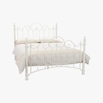 Dunelm Floss White Bedstead White