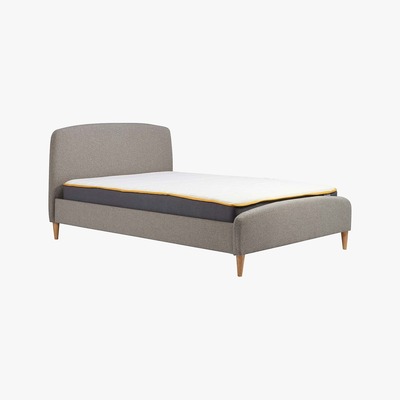 Dunelm Quebec Fabric Bed Frame Grey
