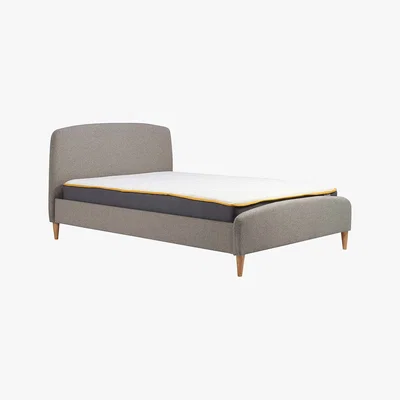 Dunelm Quebec Fabric Bed Frame Grey