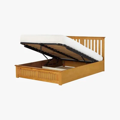 Dunelm Cohiba Wooden Oak Storage Bed Oak