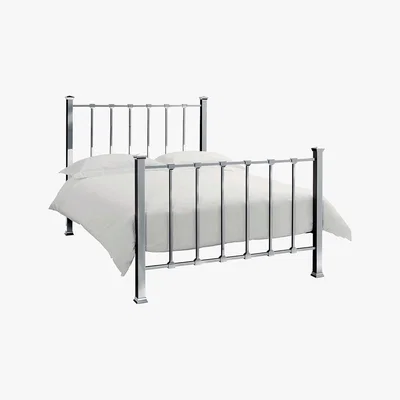 Dunelm Luca Nickel Bedstead Matt Silver