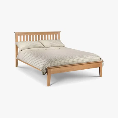 Dunelm Salerno Oak Wooden Bed Frame Natural