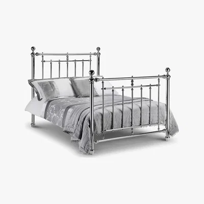 Dunelm Empress Chrome Bed Frame Silver