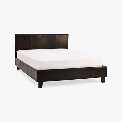 Dunelm Dorset Brown Faux Leather Bed Frame Brown
