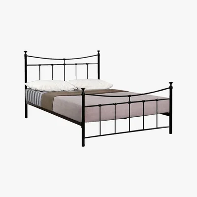 Dunelm Emily Black Metal Bed Frame Black