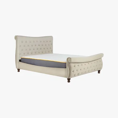 Dunelm Copenhagen Fabric Bed Frame Beige