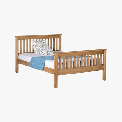 Dunelm Monaco Pine Bedstead Brown