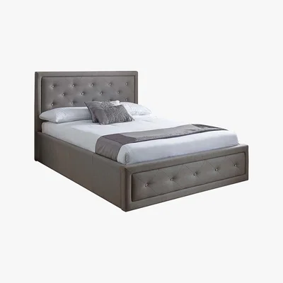 Dunelm Hollywood Fabric Ottoman Bed Grey