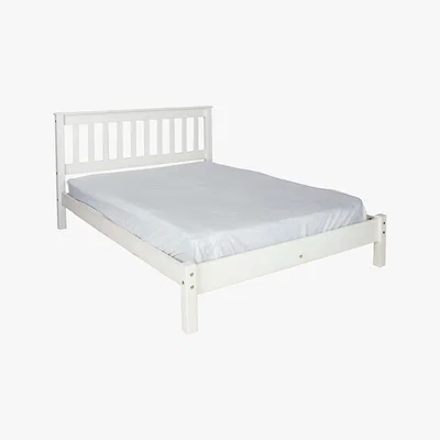 Dunelm Corona White Slatted Low End Bed Frame White
