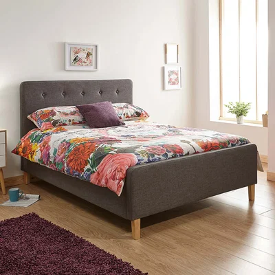 Dunelm Ashbourne Fabric Ottoman Bed Grey