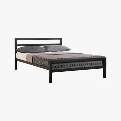 Dunelm City Block Black Bedstead Black