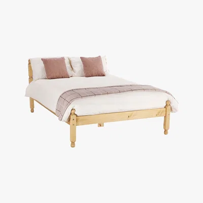 Dunelm Spindle Honey Bedstead Natural