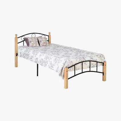 Dunelm Luton Bedstead Black/Natural
