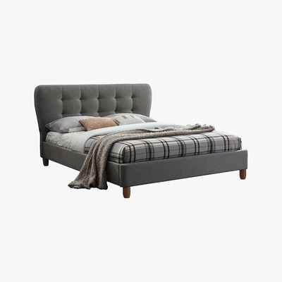 Dunelm Stockholm Fabric Bed Frame Grey