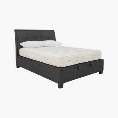 Furniture Village Miles Ottoman Bed Frame - Double - Grey - By Furniture Village