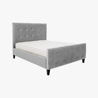 Furniture Village Maisie High Foot End Bed Frame - King Size - Grey - By Furniture Village