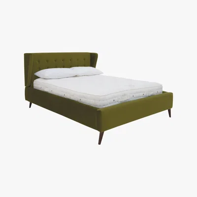Furniture Village Bilbao Fabric Bed Frame - Double - Green