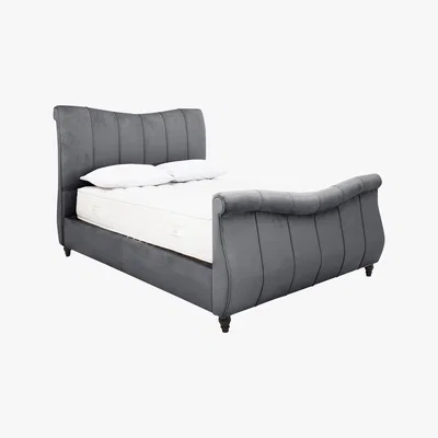 Furniture Village Belle Bed Frame - Double - Grey - By Furniture Village
