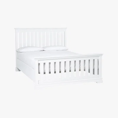 Furniture Village Corndell - Ambriella King Size Bed Frame High Foot End - White