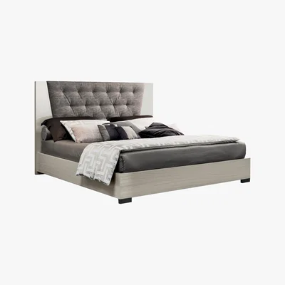Furniture Village ALF - Alpine Upholstered Bed Frame with Slats - Super King - Beige