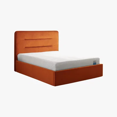 Furniture Village Tempur - Linear Ottoman Bed Frame - King Size - Orange