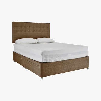 Furniture Village Mi Bed - Cargo Divan Base - King Size - Brown