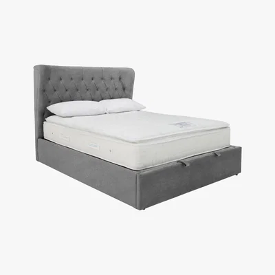 Furniture Village Calypso Ottoman Bed Frame - Double - Grey - By Furniture Village